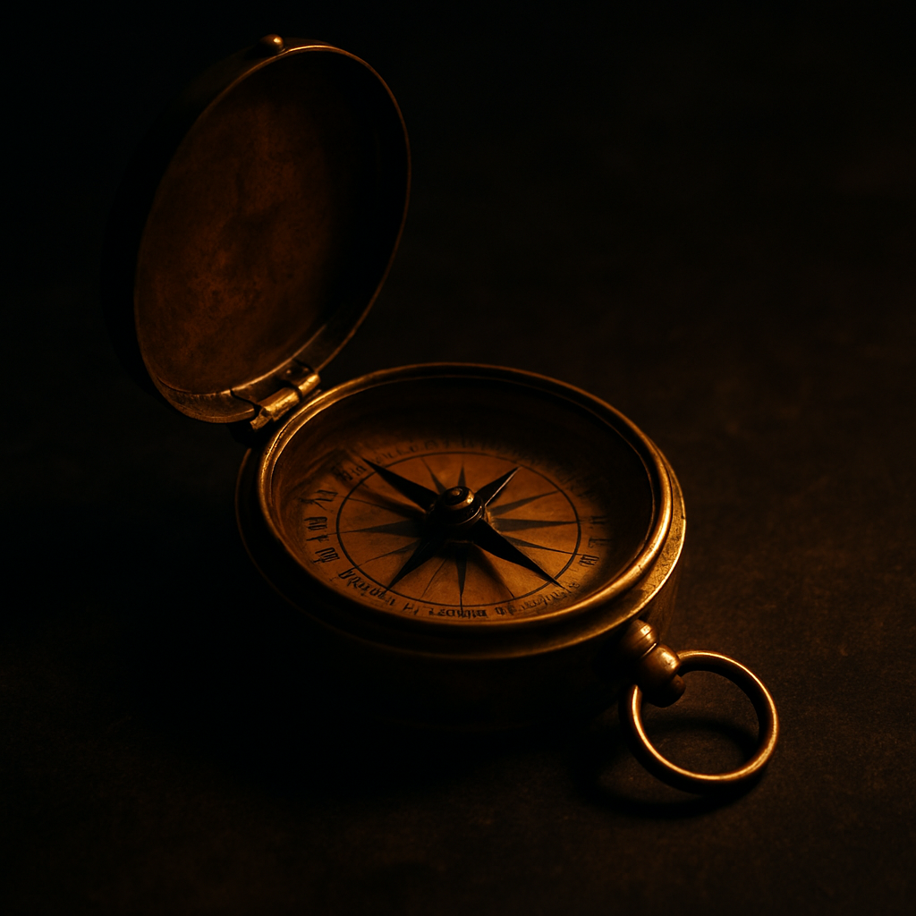 Compass with warm glow