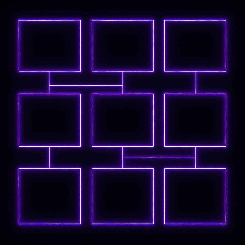 Storyboard wireframe panels