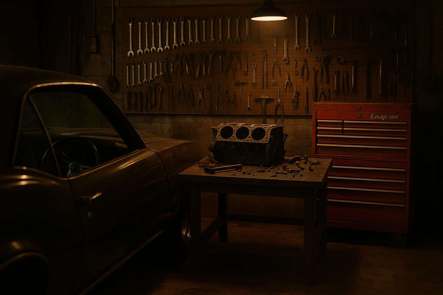 Restoration garage interior