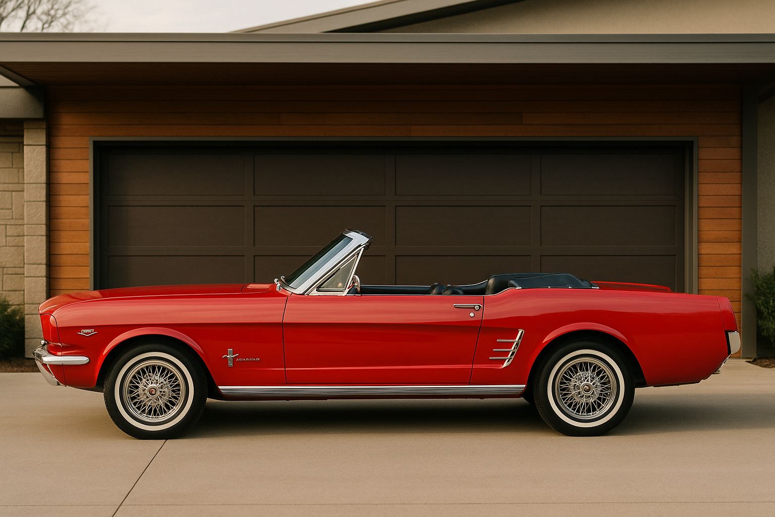 Side profile of 1965 Mustang Convertible